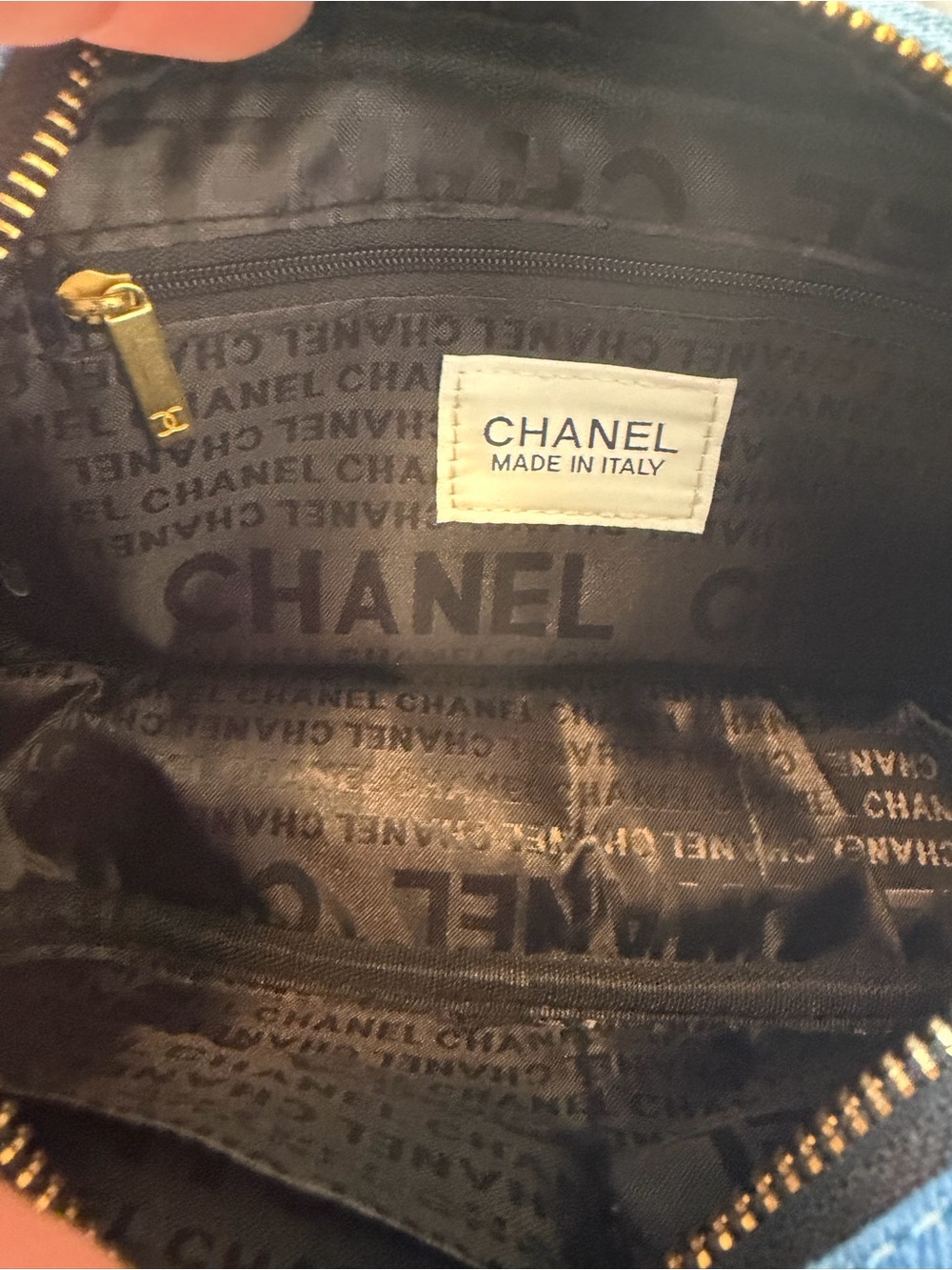 CHANEL Blue Denim CC Logo Beauty Bag GWP VIP item - Picture 5 of 6